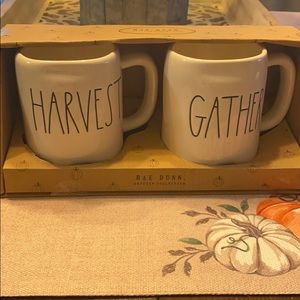 Rae Dunn Harvest and Gather mugs